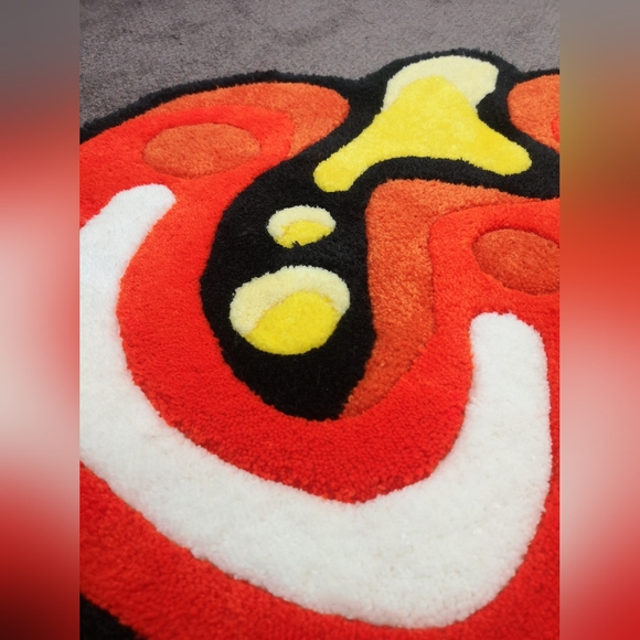 Abstract Rug "OIL" **HAND MADE** - Picture 2 of 3